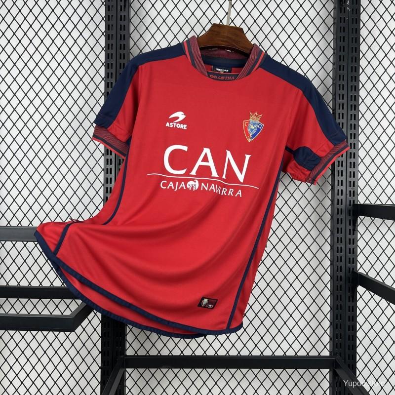 Camiseta de fútbol Osasuna 2000/01 LOCAL MANGA CORTA VERSION FAN